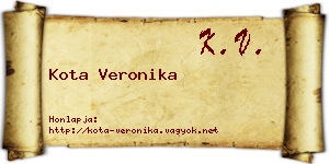 Kota Veronika névjegykártya